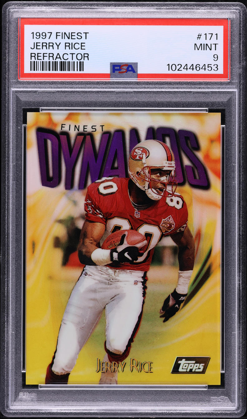 1997 Finest Refractor Jerry Rice #171 PSA 9 MINT