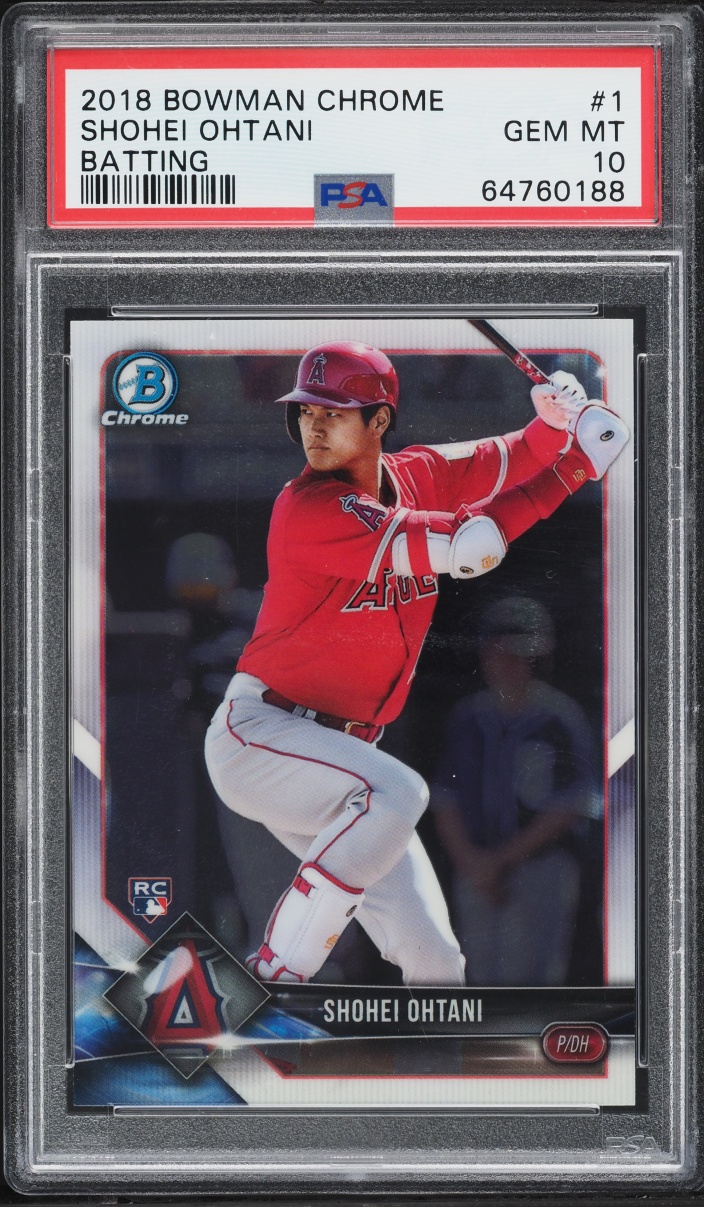 2018 Bowman Chrome Batting Shohei Ohtani ROOKIE #1 PSA 10 GEM MINT