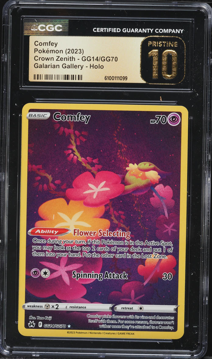 2023 Pokemon Sword & Shield Crown Zenith Full Art Comfey #GG14 CGC 10 PRISTINE