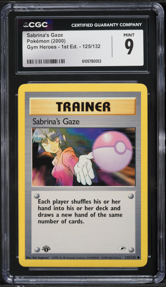 2000 Pokemon Gym Heroes 1st Edition Sabrina's Gaze #125 CGC 9 MINT