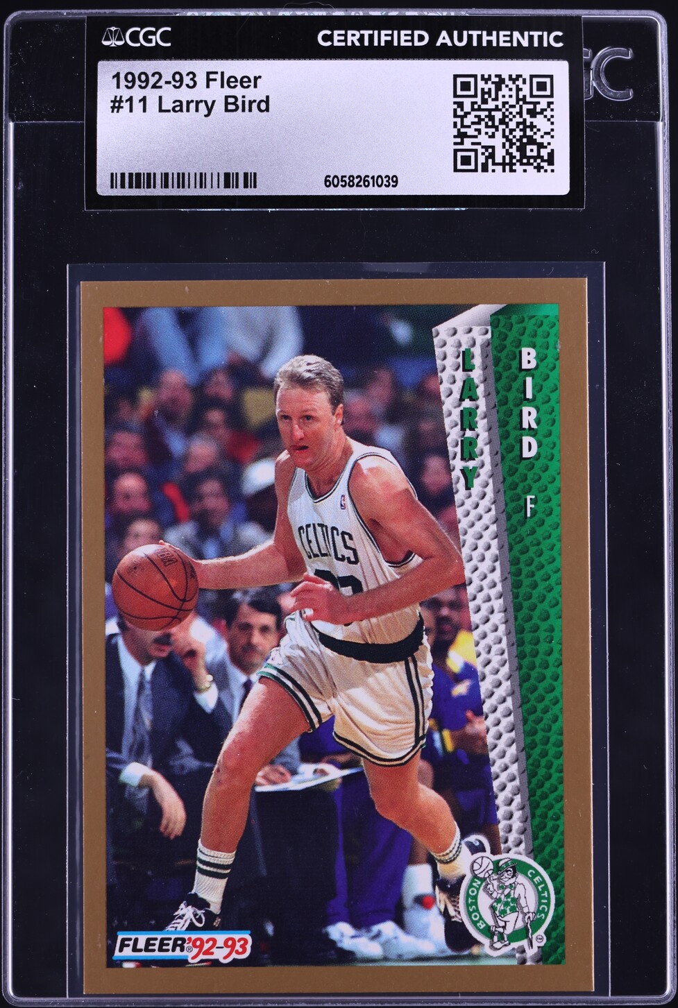 1992 Fleer Basketball Larry Bird #11 CGC AUTH