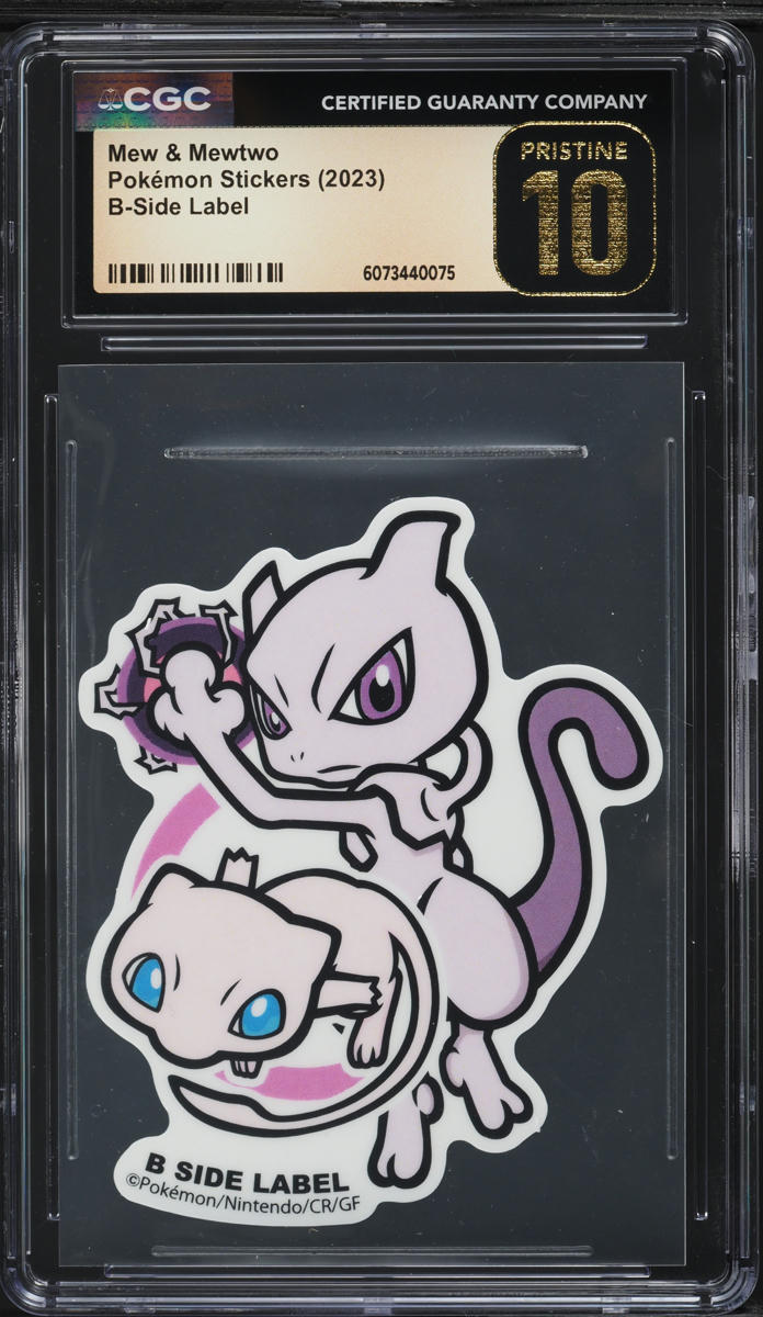 2023 Pokemon Japanese Stickers B-Side Label Mew & Mewtwo CGC 10 ...