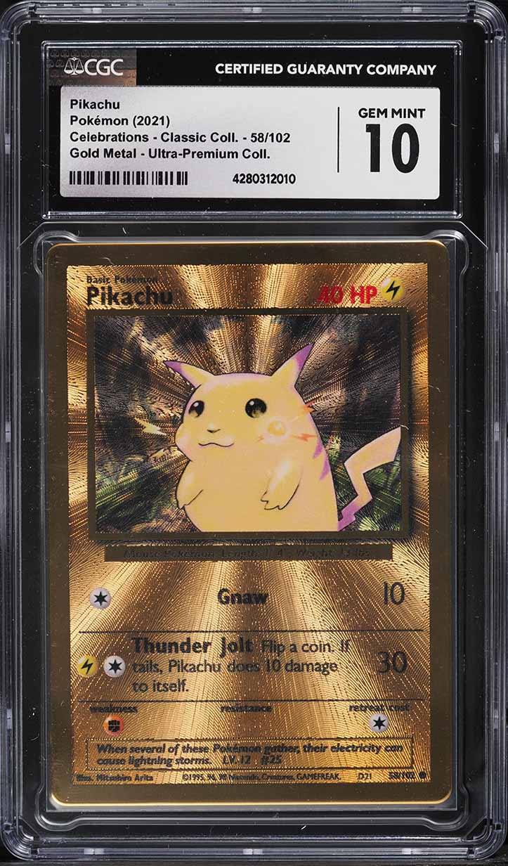 1999 Pokemon German Base Set 1st Edition Pikachu #58 CGC 10