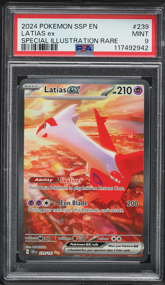 2024 Pokemon Scarlet & Violet Surging Sparks SIR Latias ex #239 PSA 9 MINT