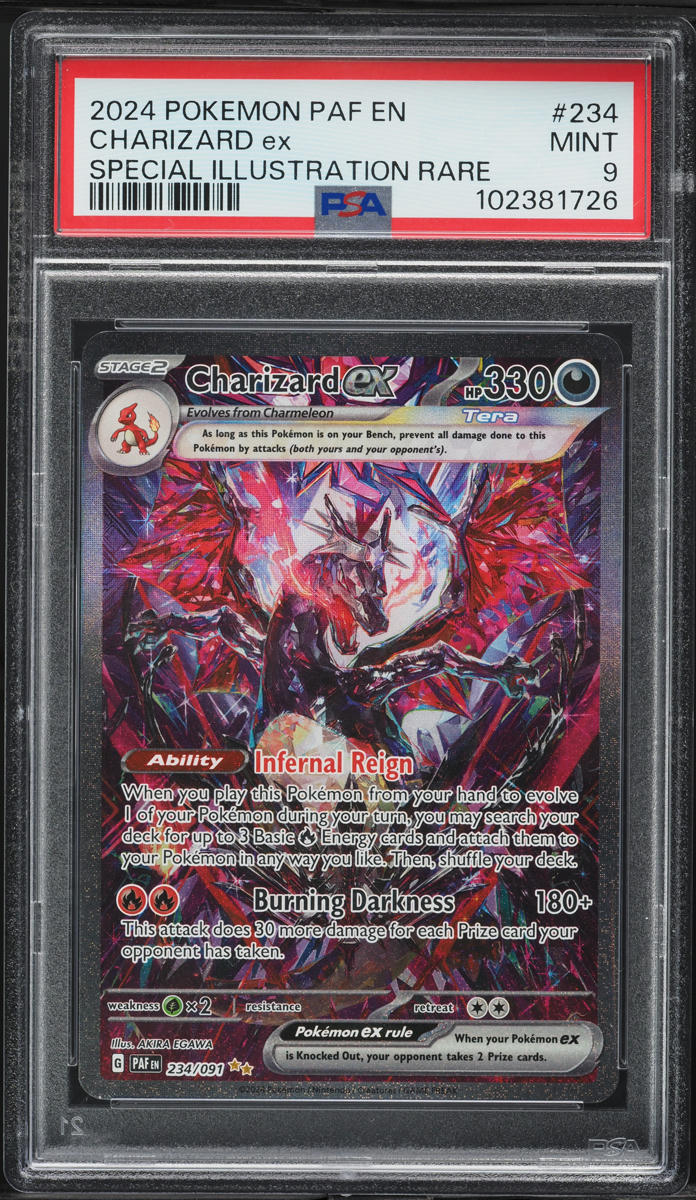 2024 Pokemon Scarlet & Violet Paldean Fates SIR Charizard ex #234 PSA 9 MINT
