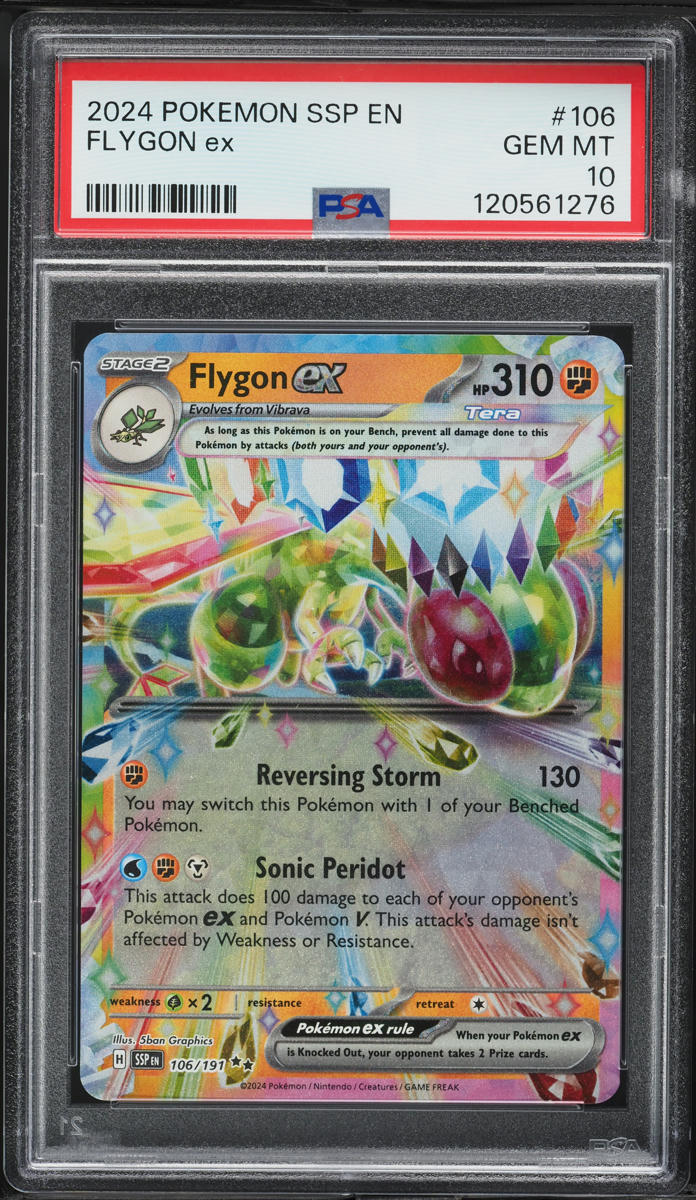 2024 Pokemon Scarlet & Violet Surging Sparks Holo Flygon ex #106 PSA 10 GEM MINT