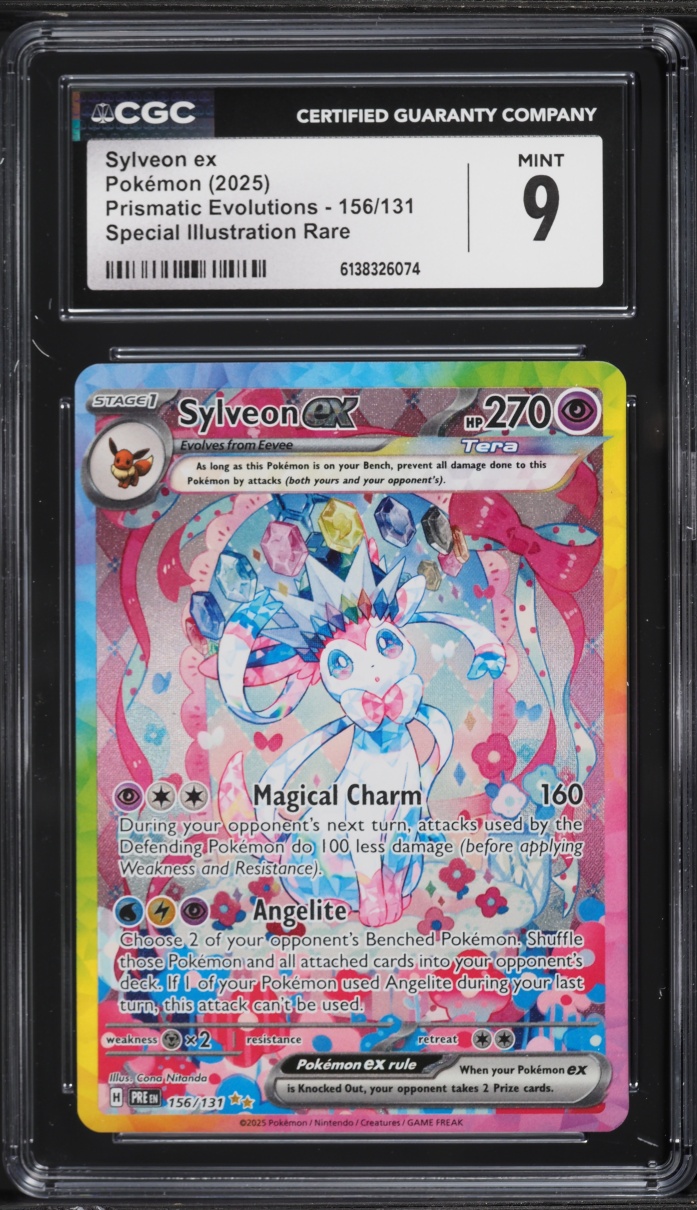2025 Pokemon Scarlet & Violet Prismatic Evolutions SIR Sylveon EX #156 CGC 9 MINT