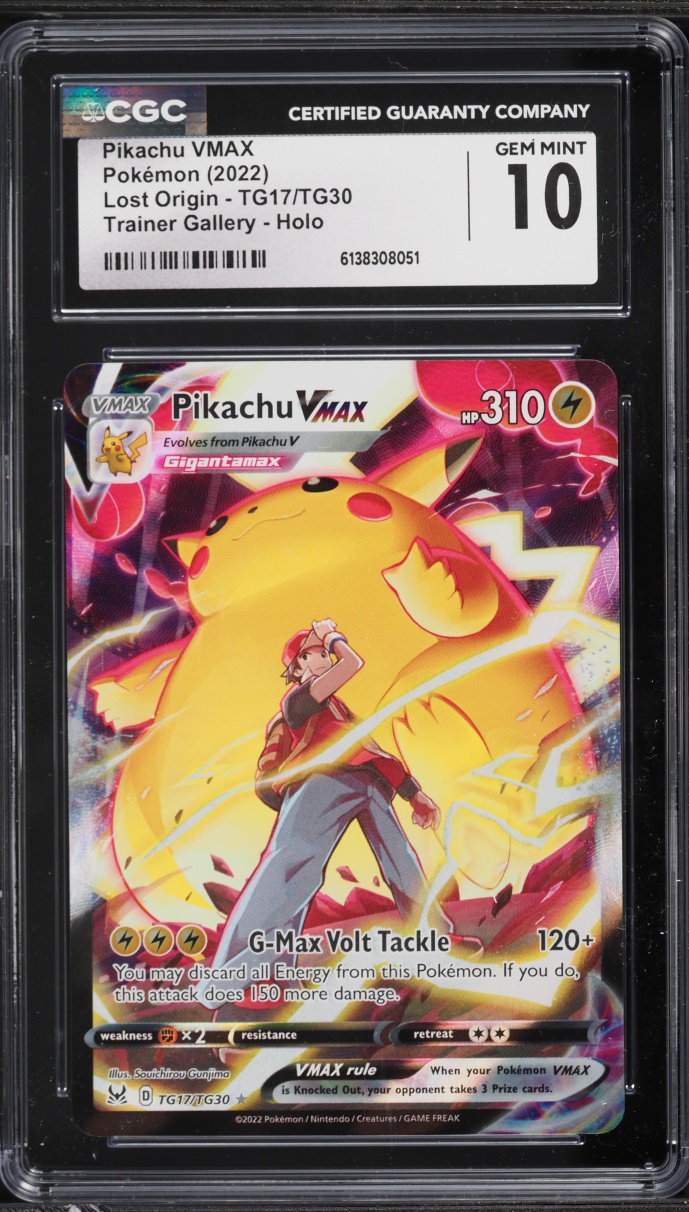 2022 Pokemon Sword & Shield Lost Origin CHR Pikachu VMAX #TG17 CGC 10 GEM MINT