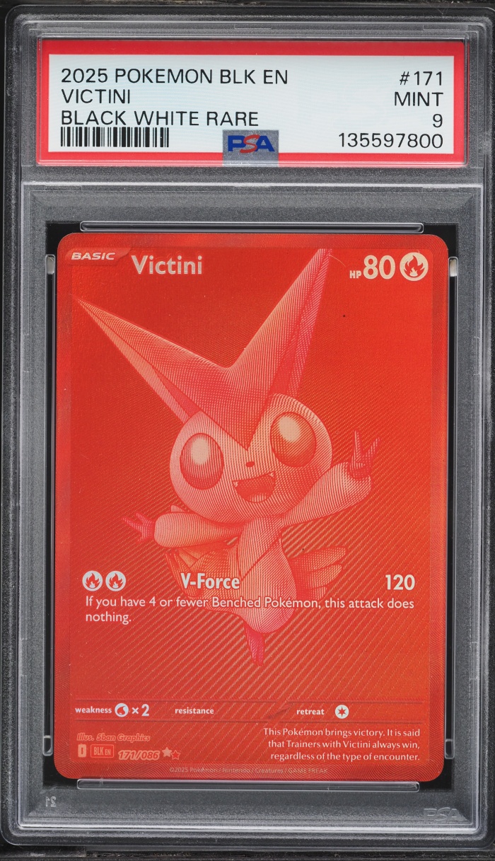 2025 Pokemon Scarlet & Violet Black Bolt BWR Victini #171 PSA 9 MINT