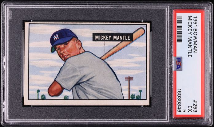 1951 Bowman Mickey Mantle ROOKIE #253 PSA 5 EX