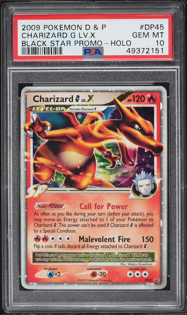 2009 Pokemon Diamond & Pearl Promo Holo Charizard G LV. X #DP45 PSA 10 GEM MINT