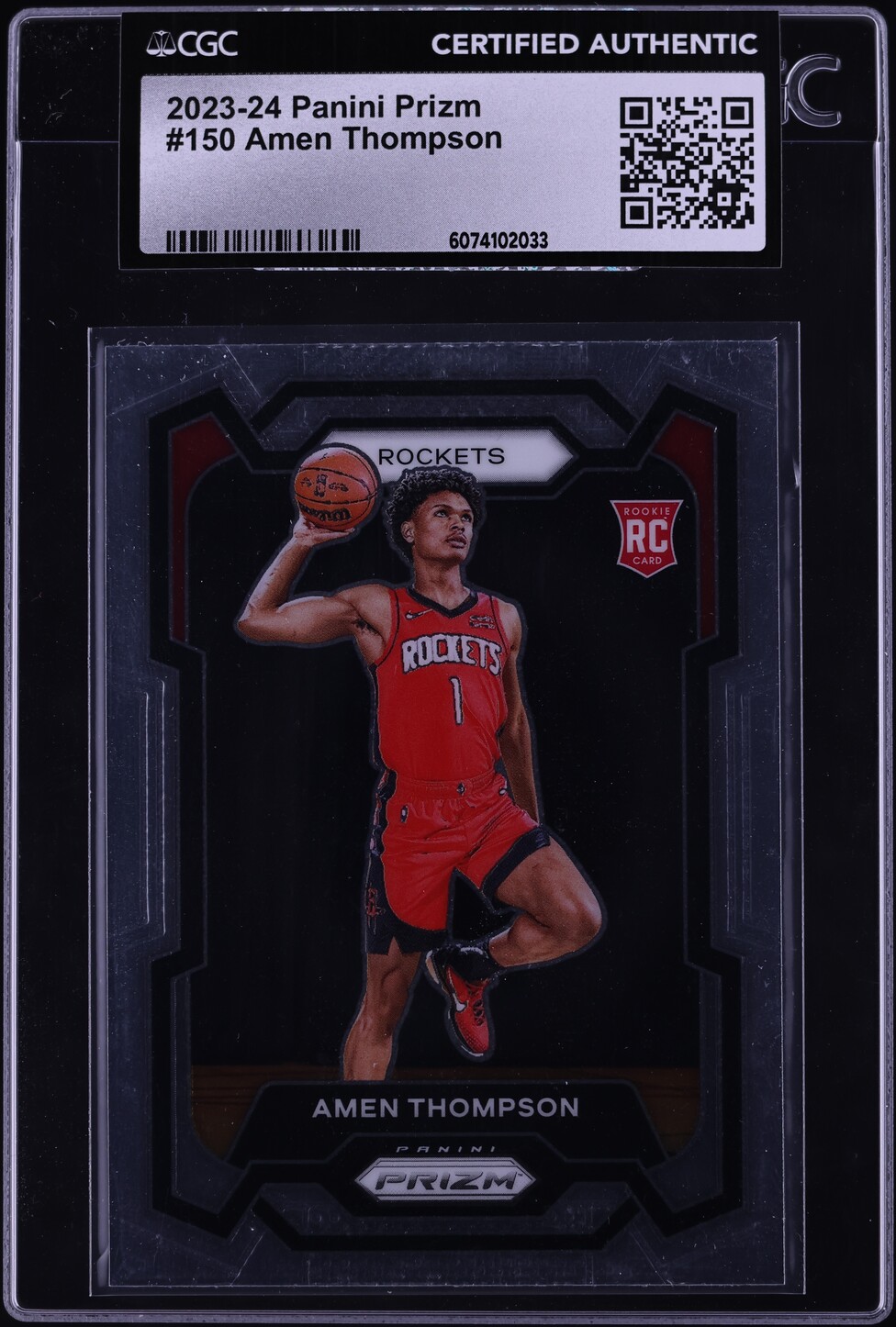 2023 Panini Prizm Amen Thompson ROOKIE #150 CGC AUTH