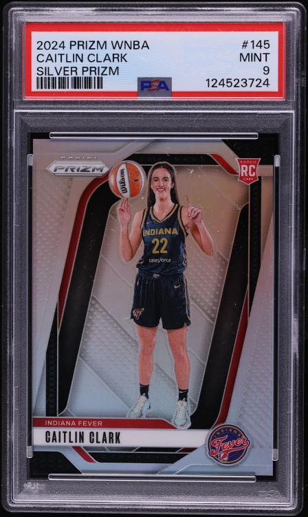 2024 Panini Prizm WNBA Silver Caitlin Clark ROOKIE #145 PSA 9 MINT