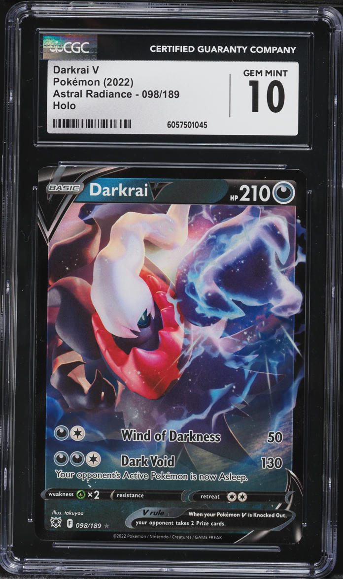 2022 Pokemon Sword & Shield Astral Radiance Full Art Darkrai V #98 CGC 10 GEM MINT
