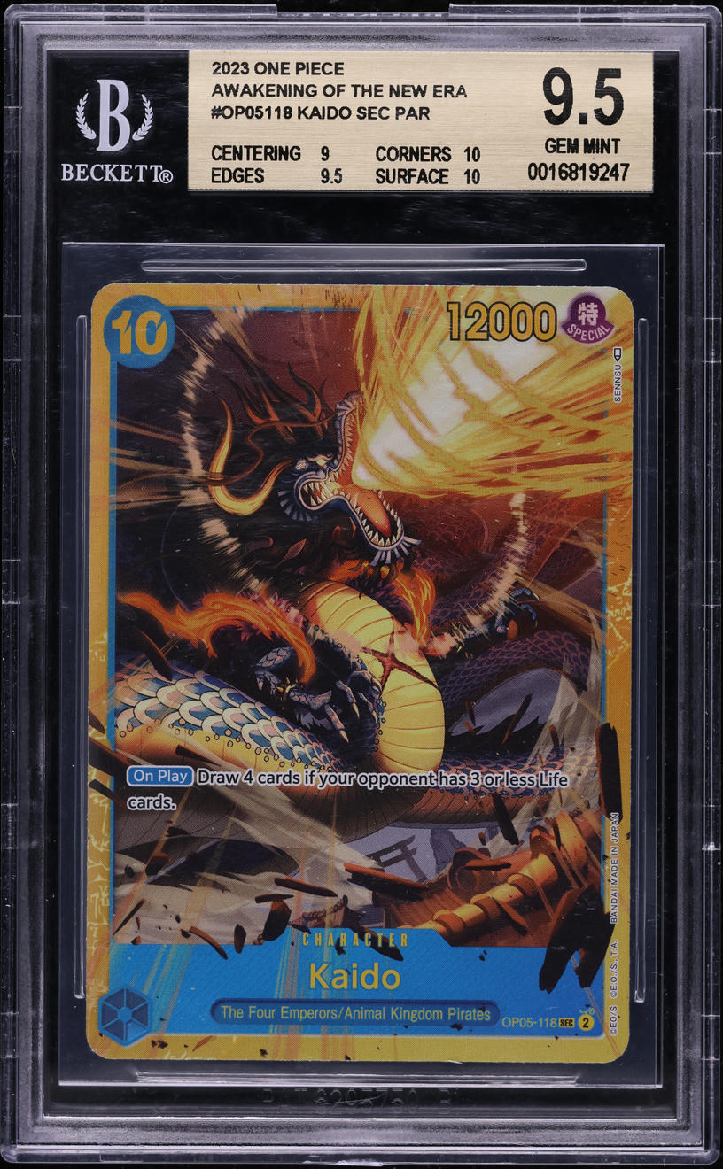 2023 One Piece Awakening Of The New Era Kaido #OP05-118 BGS 9.5 GEM MINT - Main Image