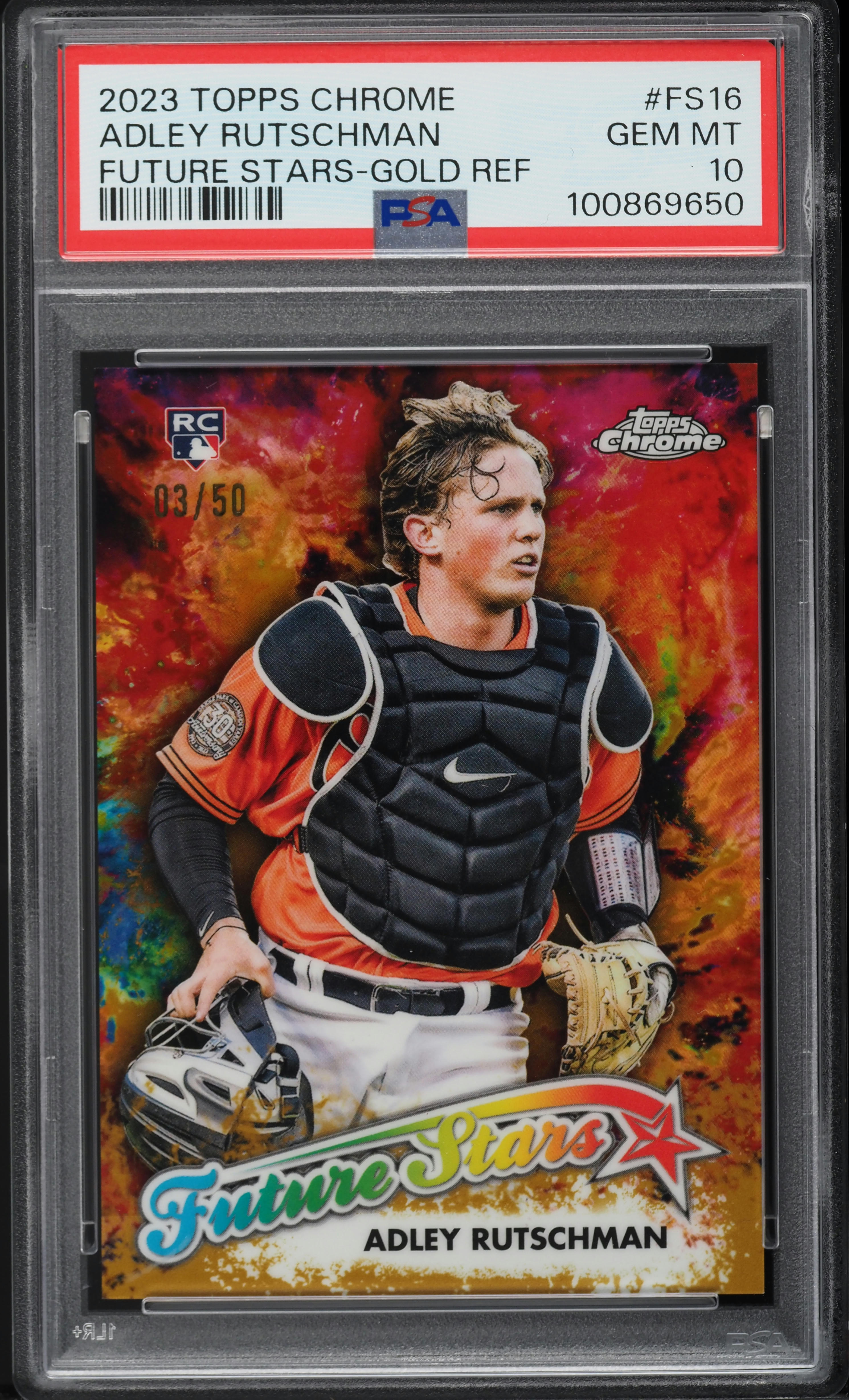 2023 Topps Chrome Future Stars Gold Refractor Adley