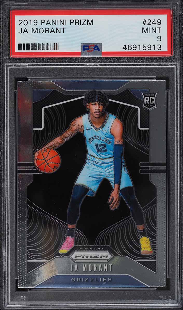 2019 Panini Prizm Sensational Ja Morant ROOKIE AUTO #JMT PSA 8 NM
