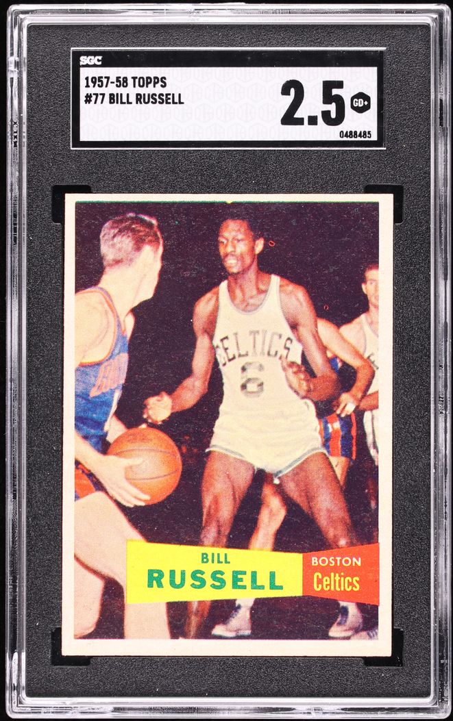 1957 Topps Basketball Bill Russell SP ROOKIE #77 SGC 2.5 GD+