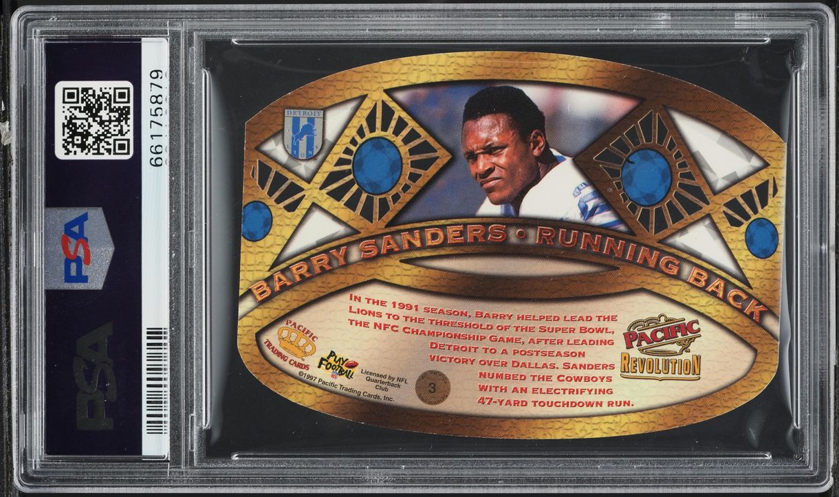 1997 Pacific Revolution Ring Bearers Barry Sanders #3 PSA 9 MINT