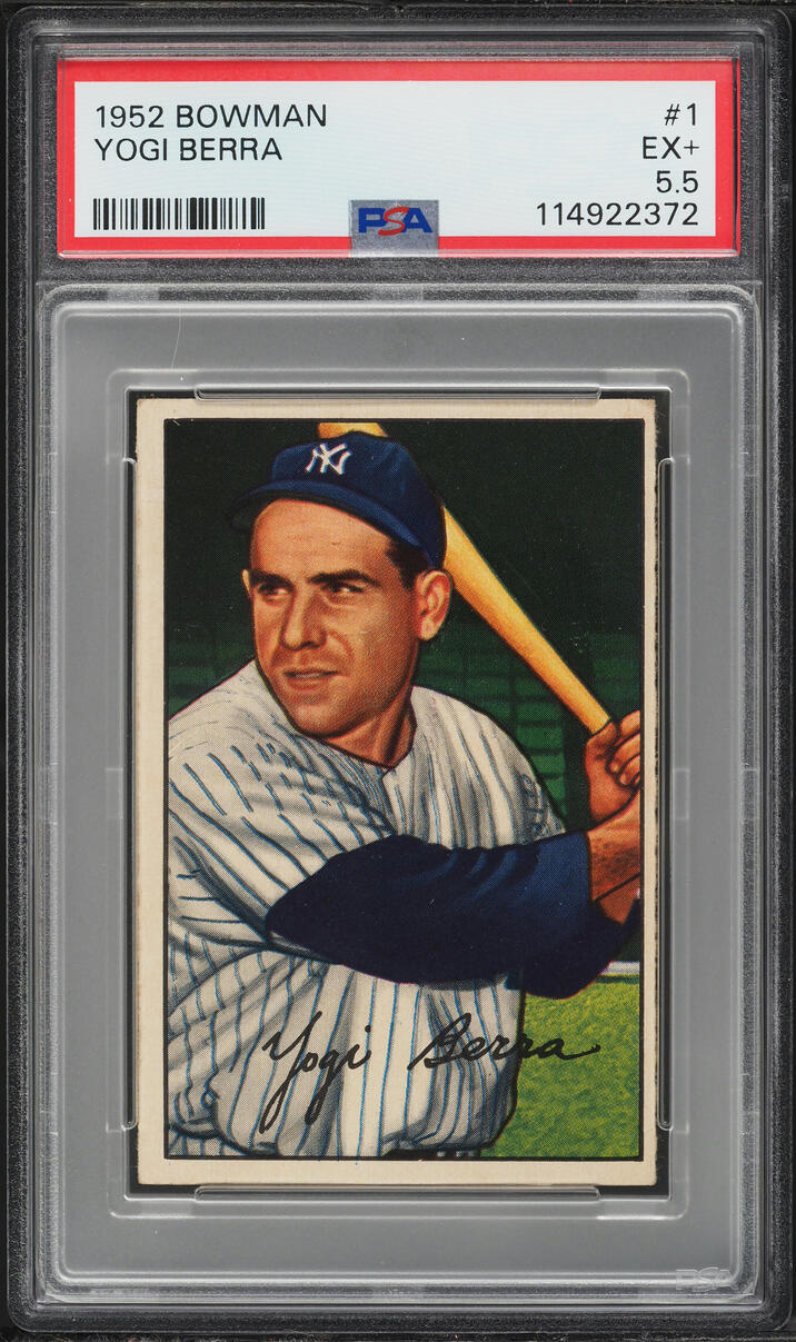 1952 Bowman Yogi Berra #1 PSA 5.5 EX+
