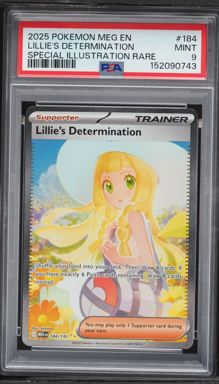 2025 Pokemon Mega Evolution SIR Lillie's Determination #184 PSA 9 MINT