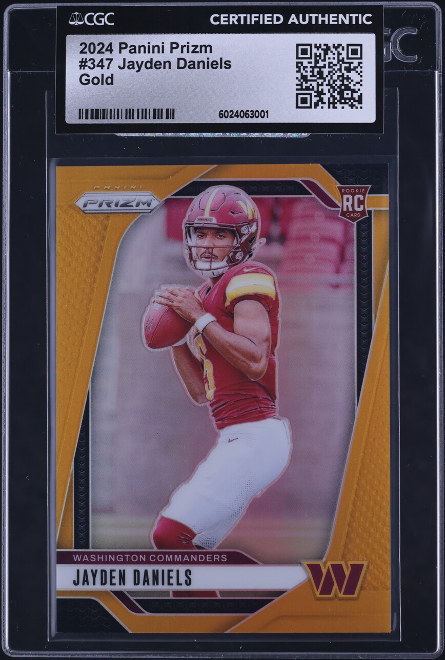 2024 Panini Prizm Gold Jayden Daniels ROOKIE 1/10 #347 CGC AUTH