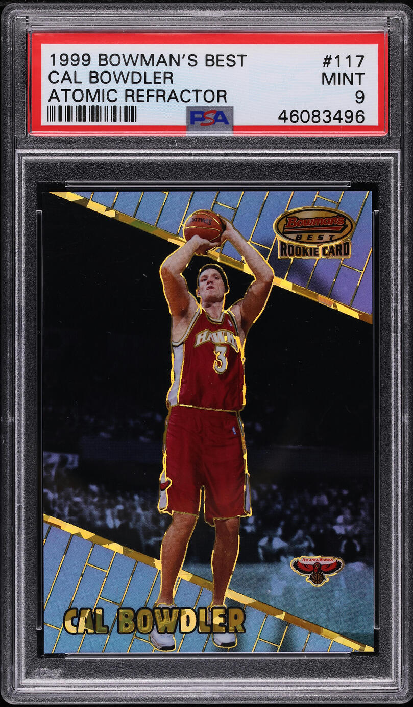 1999 Bowman's Best Atomic Refractor Cal Bowdler ROOKIE /100 #117 PSA 9 MINT