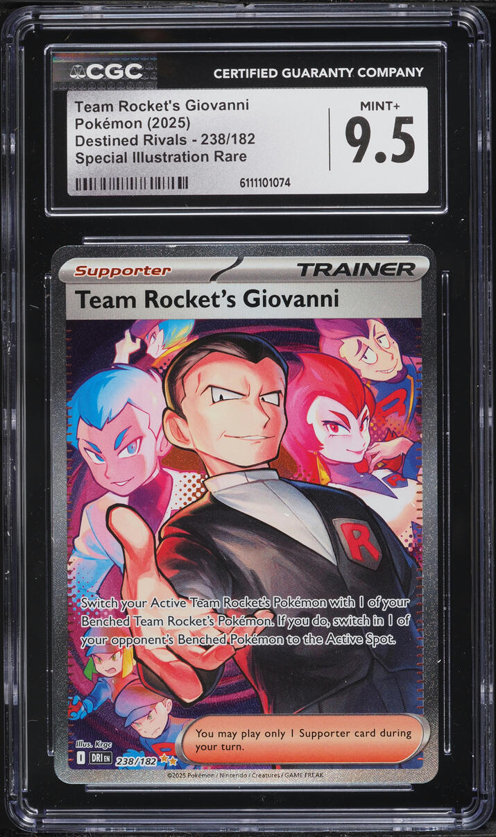 2025 Pokemon Scarlet & Violet Destined Rivals SIR Team Rocket's Giovanni #238 CGC 9.5 MINT+