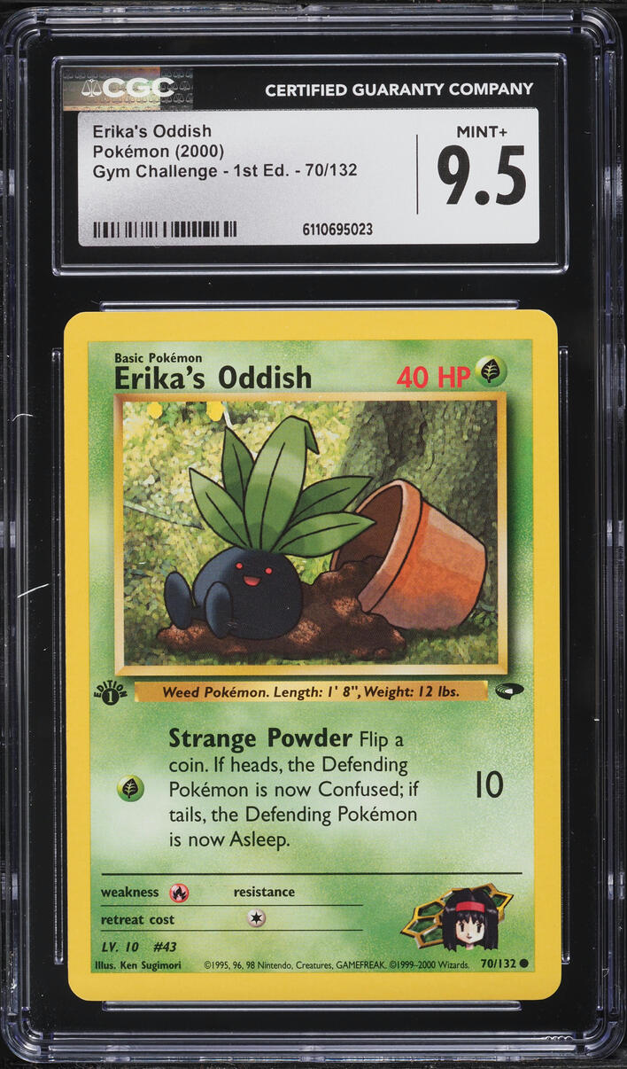2000 Pokemon Gym Challenge 1st Edition Erika's Oddish #70 CGC 9.5 MINT+