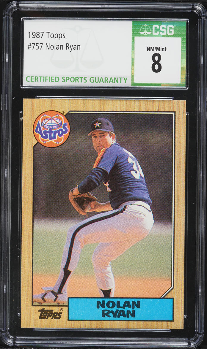 1987 Topps Nolan Ryan #757 CSG 8 NM-MT
