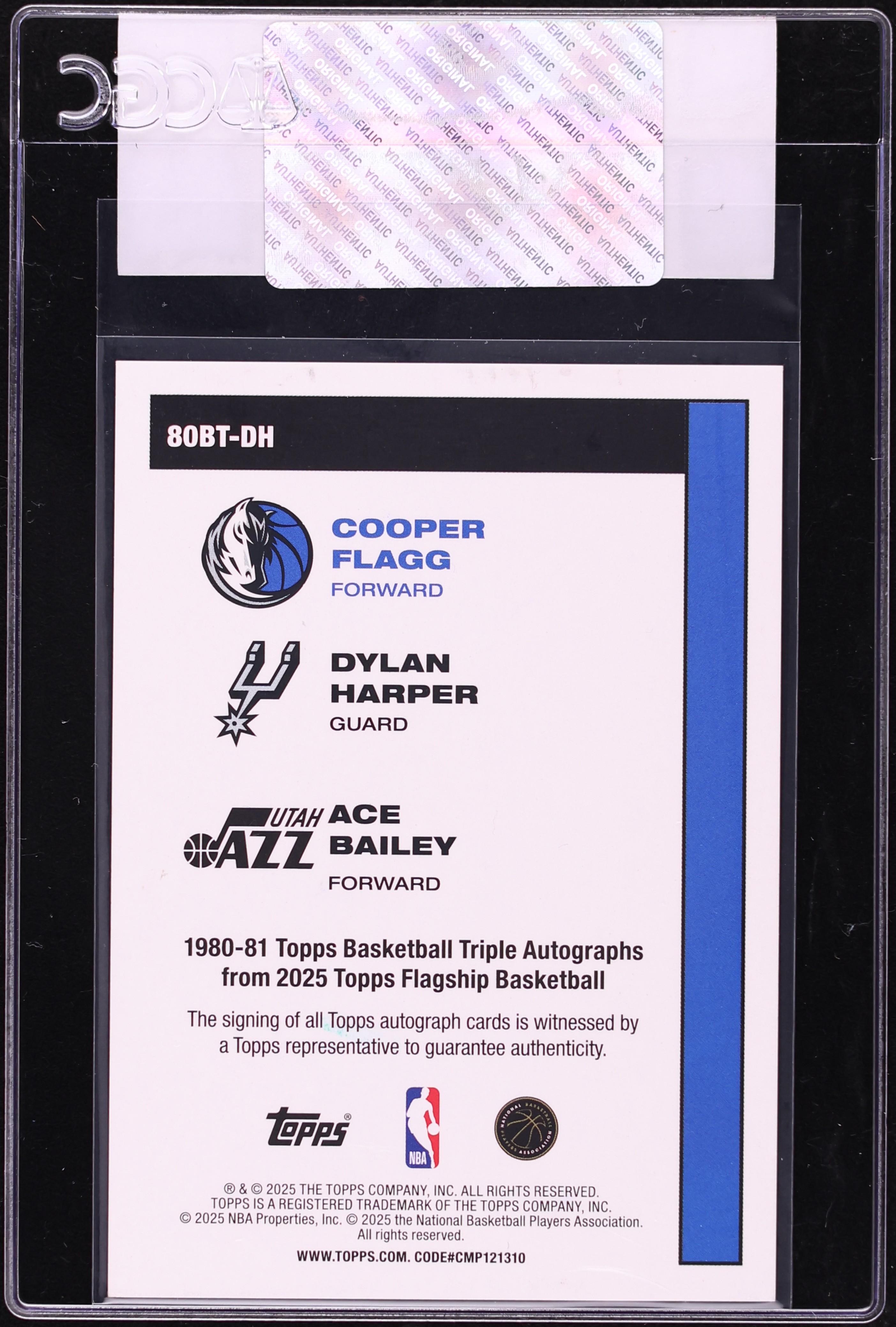 2025 Topps '80 FoilFractor Triple Cooper Flagg Dylan Harper Ace