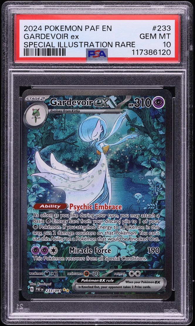 2024 Pokemon Scarlet & Violet Paldean Fates SIR Gardevoir ex #233 PSA 10 GEM MINT