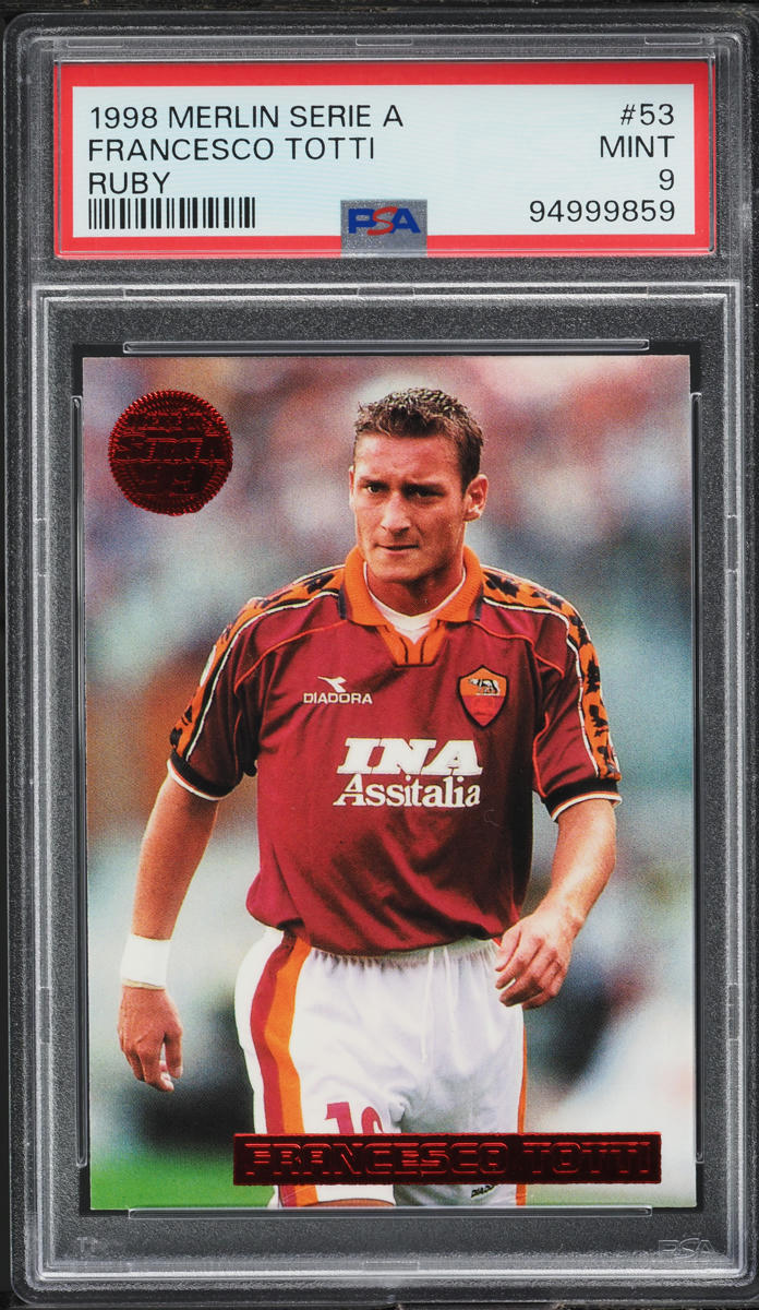 1998 Merlin Serie A 99 Ruby Francesco Totti /100 #53 PSA 9 MINT