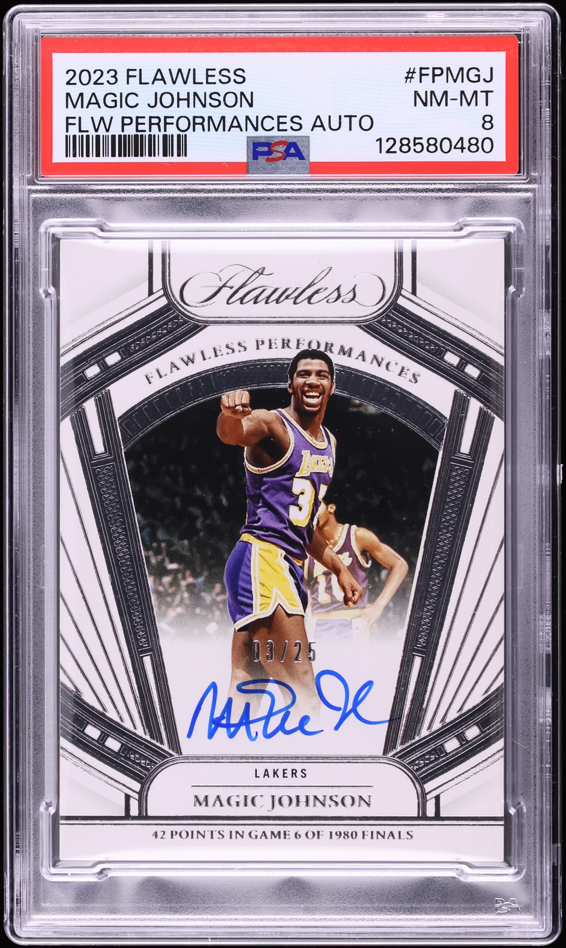 2023 Panini Flawless Performances Magic Johnson AUTO /25 #FP-MGJ