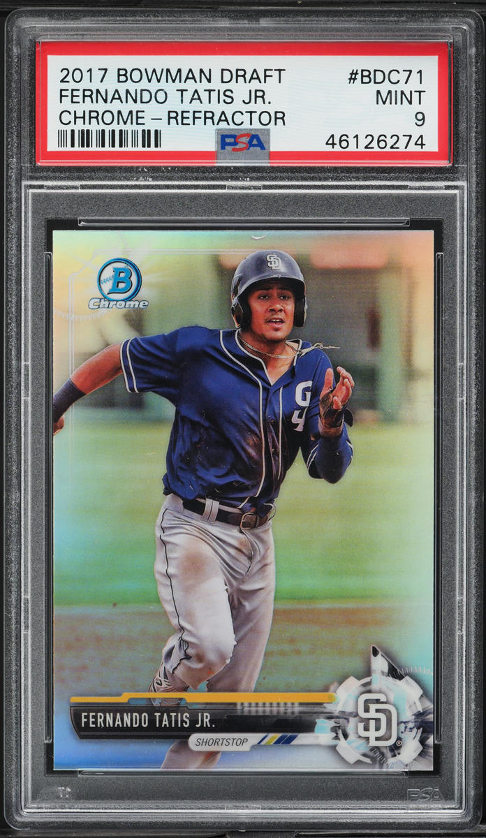 2017 Bowman Chrome Draft Refractor Fernando Tatis Jr. PROSPECT #BDC-71 PSA 9
