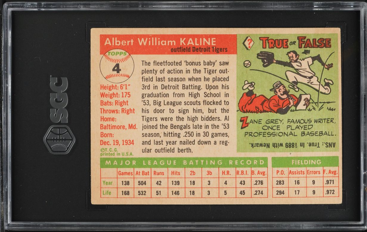1955 Topps Al Kaline #4 SGC 5.5 EX+