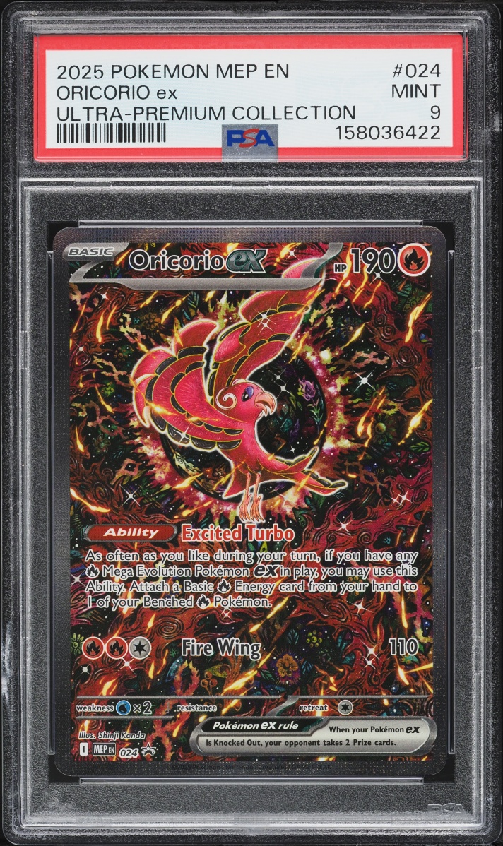 2025 Pokemon Mega Evolution Promo Ultra Premium Alt Art Oricorio Ex #24 PSA 9 MINT