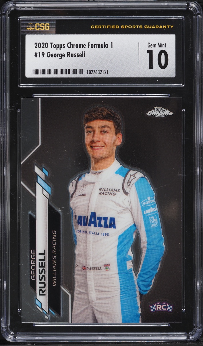 2020 Topps Chrome Formula 1 F1 George Russell ROOKIE #19 CSG 10 GEM MINT