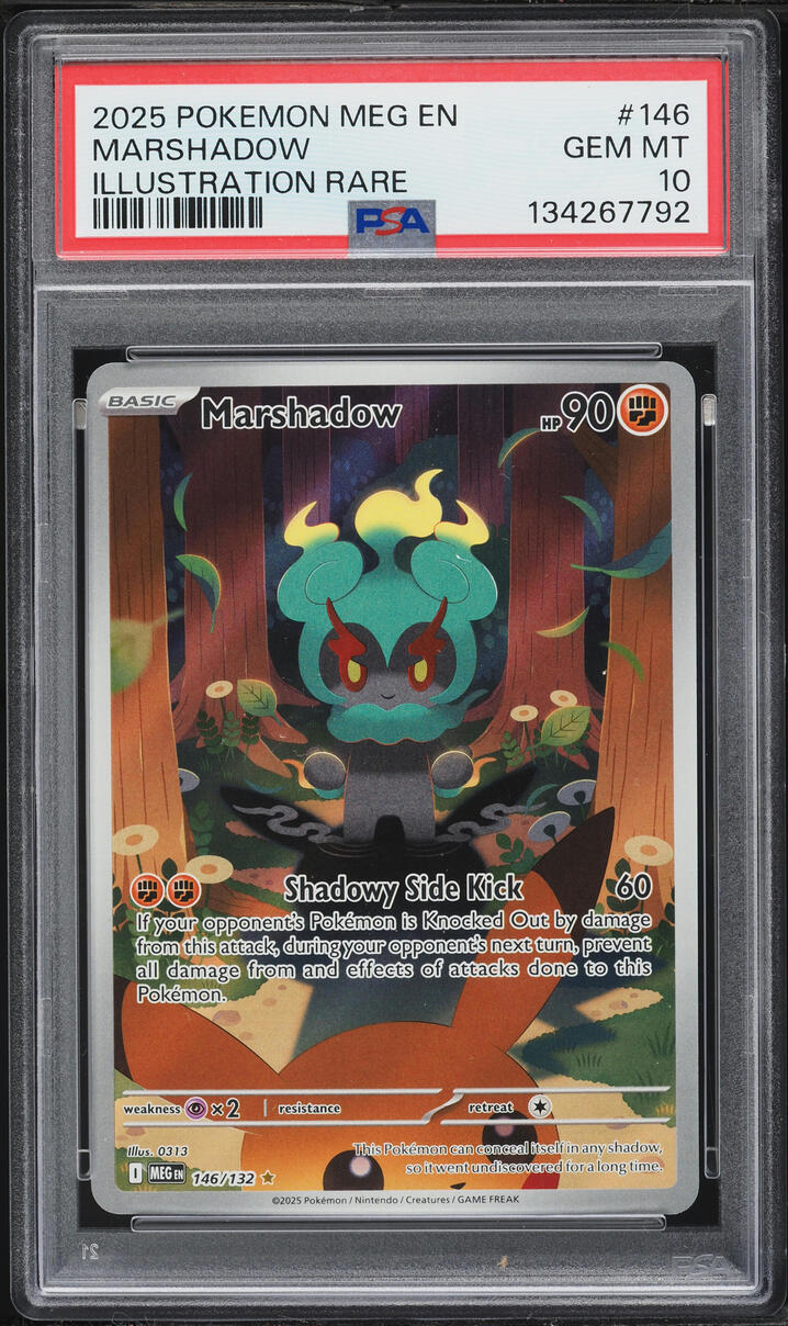 2025 Pokemon Mega Evolution IR Marshadow #146 PSA 10 GEM MINT