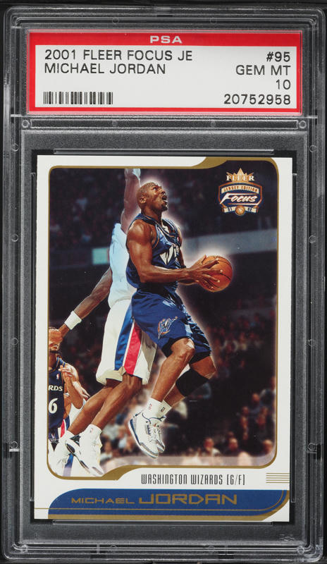 2001 Fleer Force Emblematic Michael Jordan /399 #21 PSA 8 NM