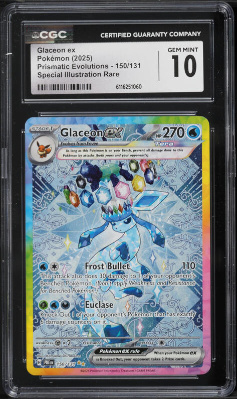 2025 Pokemon Scarlet & Violet Prismatic Evolutions SIR Glaceon ex