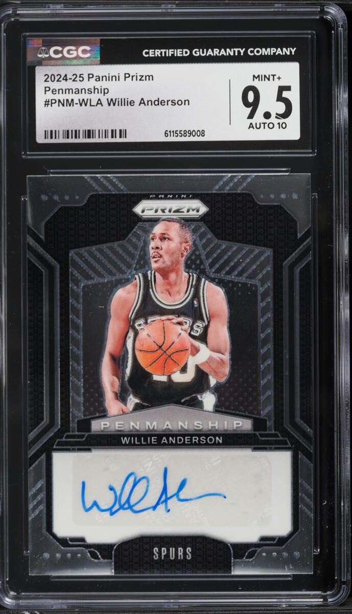 2024 Panini Prizm Penmanship Willie Anderson AUTO #PNM-WLA CGC 9.5 MINT+