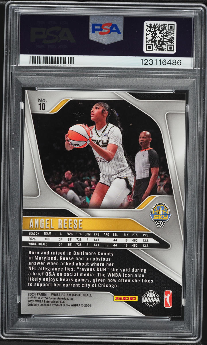 2024 Panini Prizm WNBA Angel Reese ROOKIE #10 PSA 9 MINT