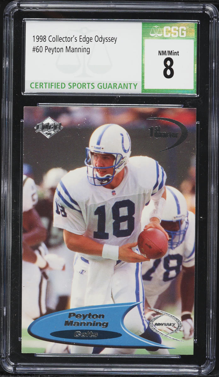 1998 Collector's Edge Odyssey Peyton Manning ROOKIE #60 CSG 8 NM-MT