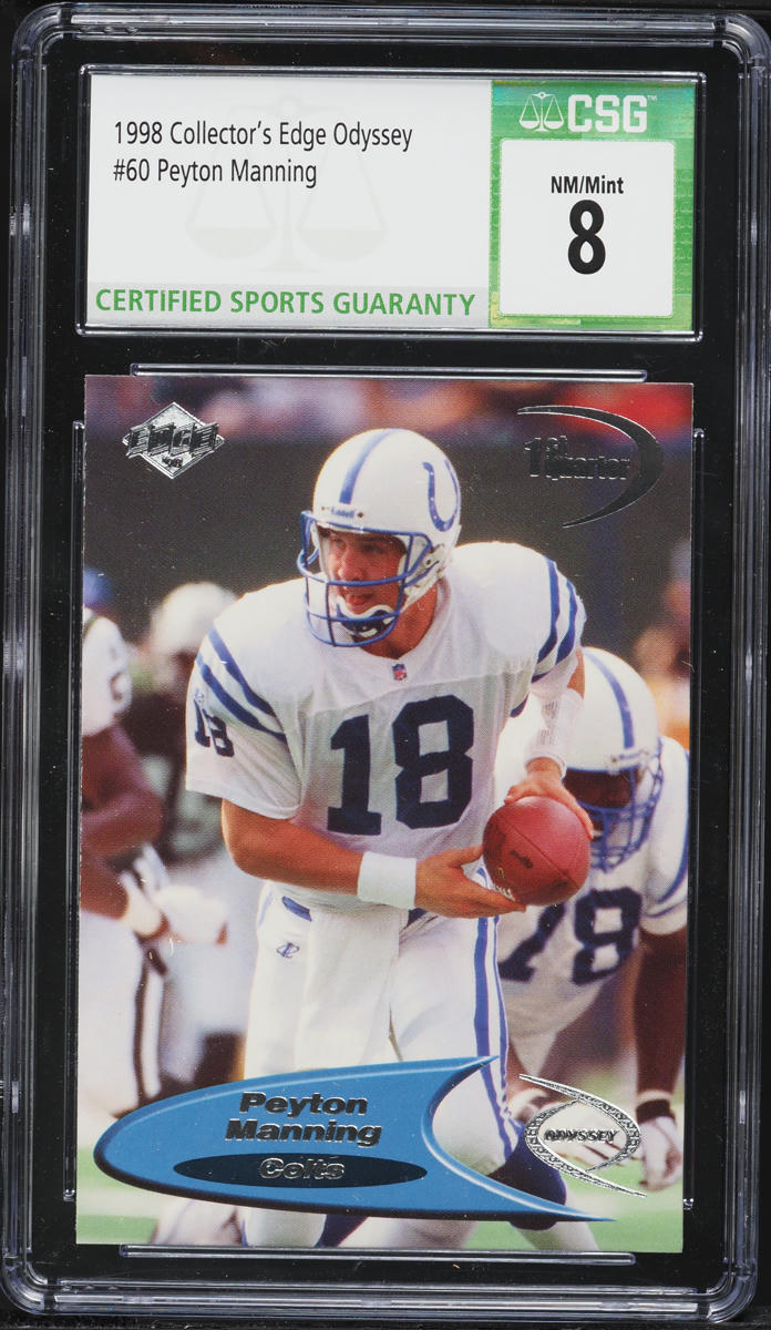 1998 Collector's Edge Odyssey Peyton Manning ROOKIE #60 CSG 8 NM-MT