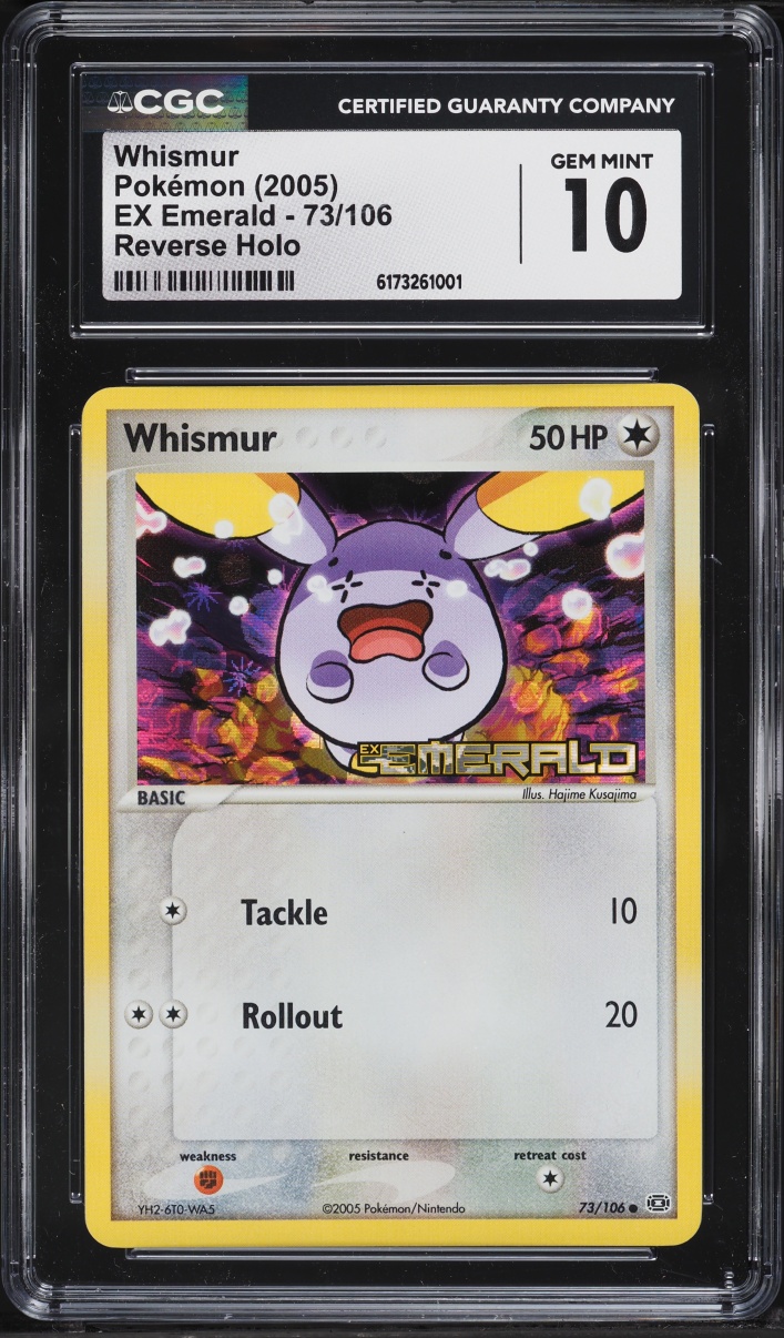 2005 Pokemon EX Emerald Reverse Holo Whismur #73 CGC 10 GEM MINT