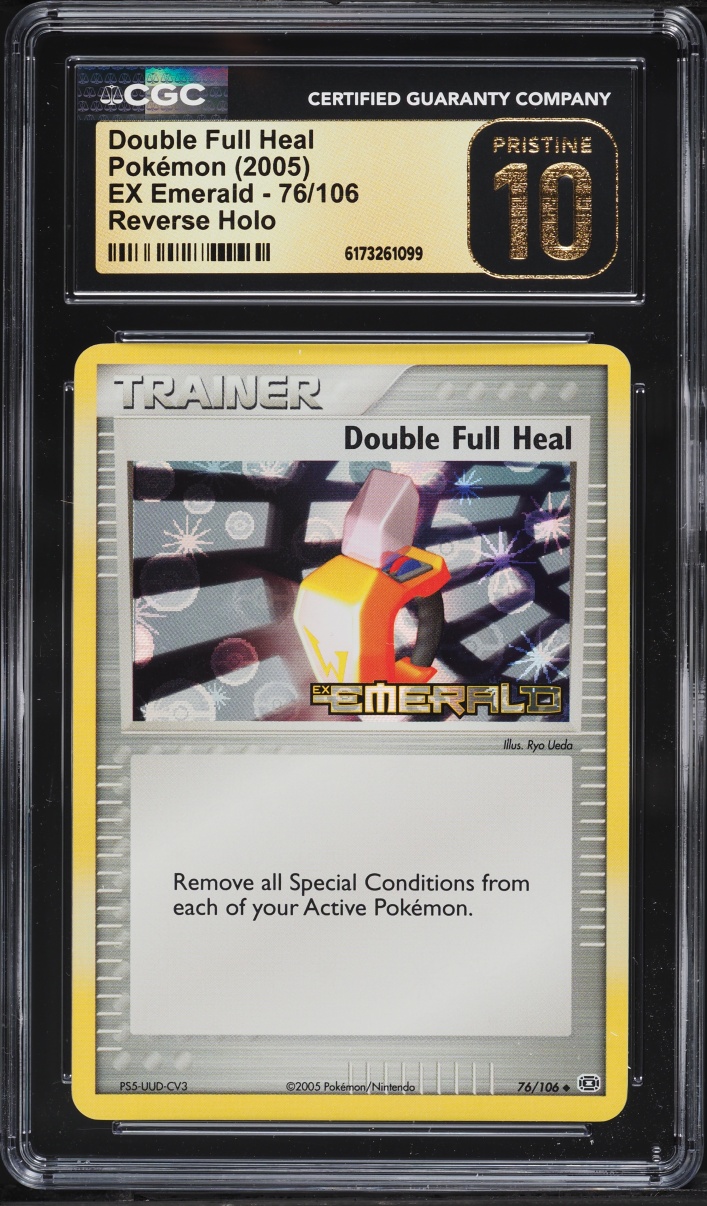 2005 Pokemon EX Emerald Reverse Holo Double Full Heal #76 CGC 10 PRISTINE