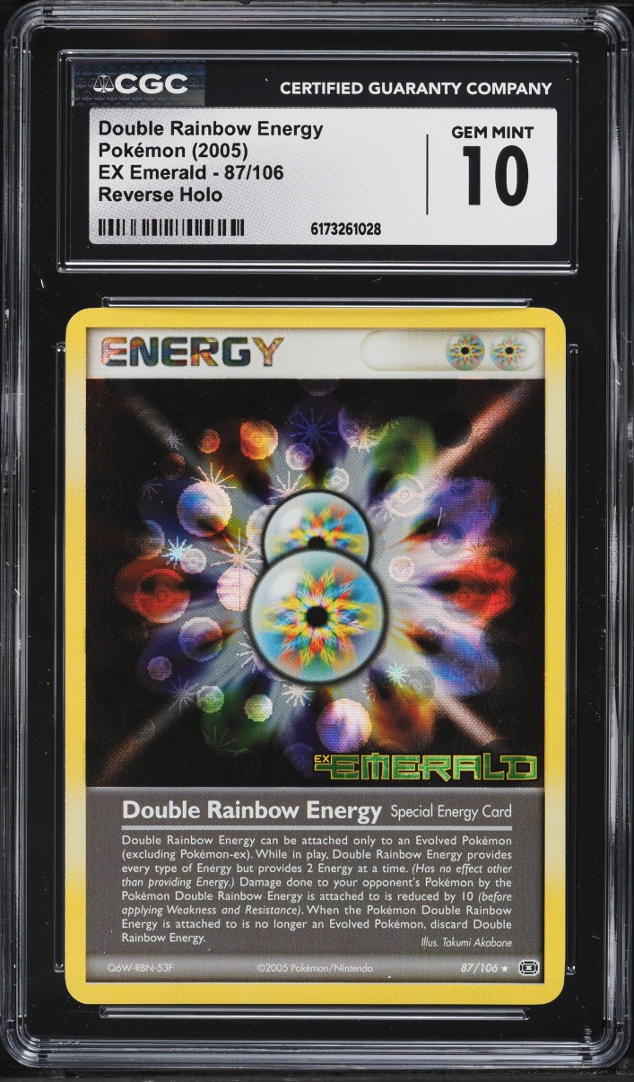 2005 Pokemon EX Emerald Reverse Holo Double Rainbow Energy #87 CGC 10 GEM MINT