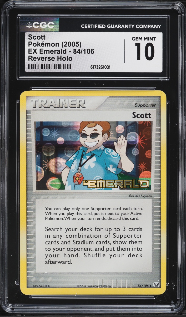 2005 Pokemon EX Emerald Reverse Holo Scott #84 CGC 10 GEM MINT