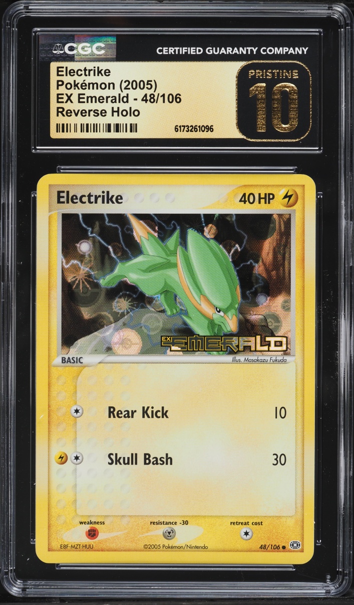 2005 Pokemon EX Emerald Reverse Holo Electrike #48 CGC 10 PRISTINE